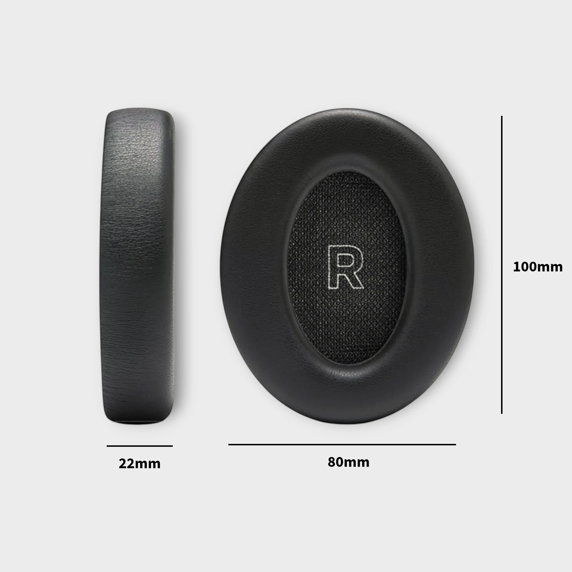 Bose QC Ultra Ear Pads Black Dimensions