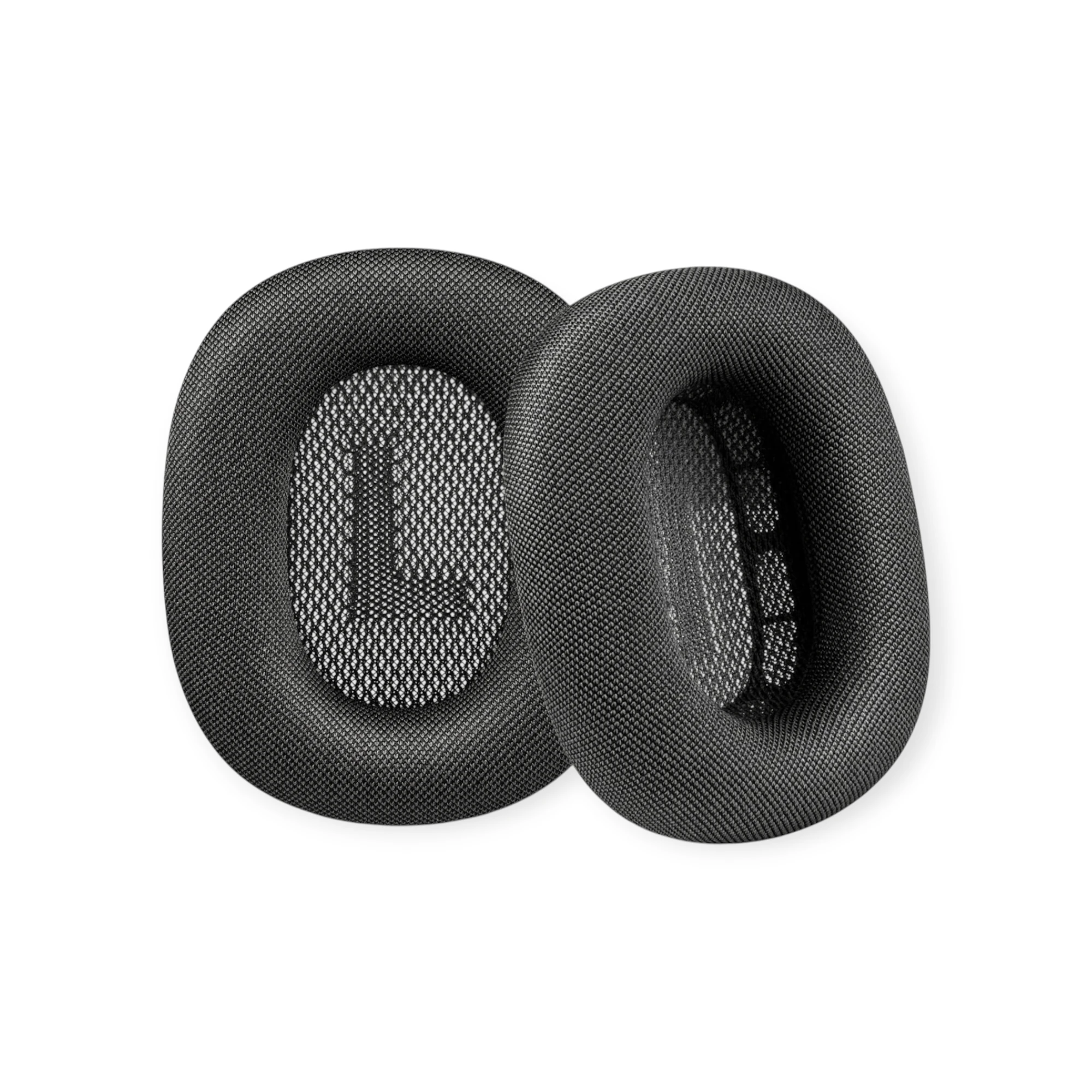 Apple Airpods Max Ear Pads Black with white background.