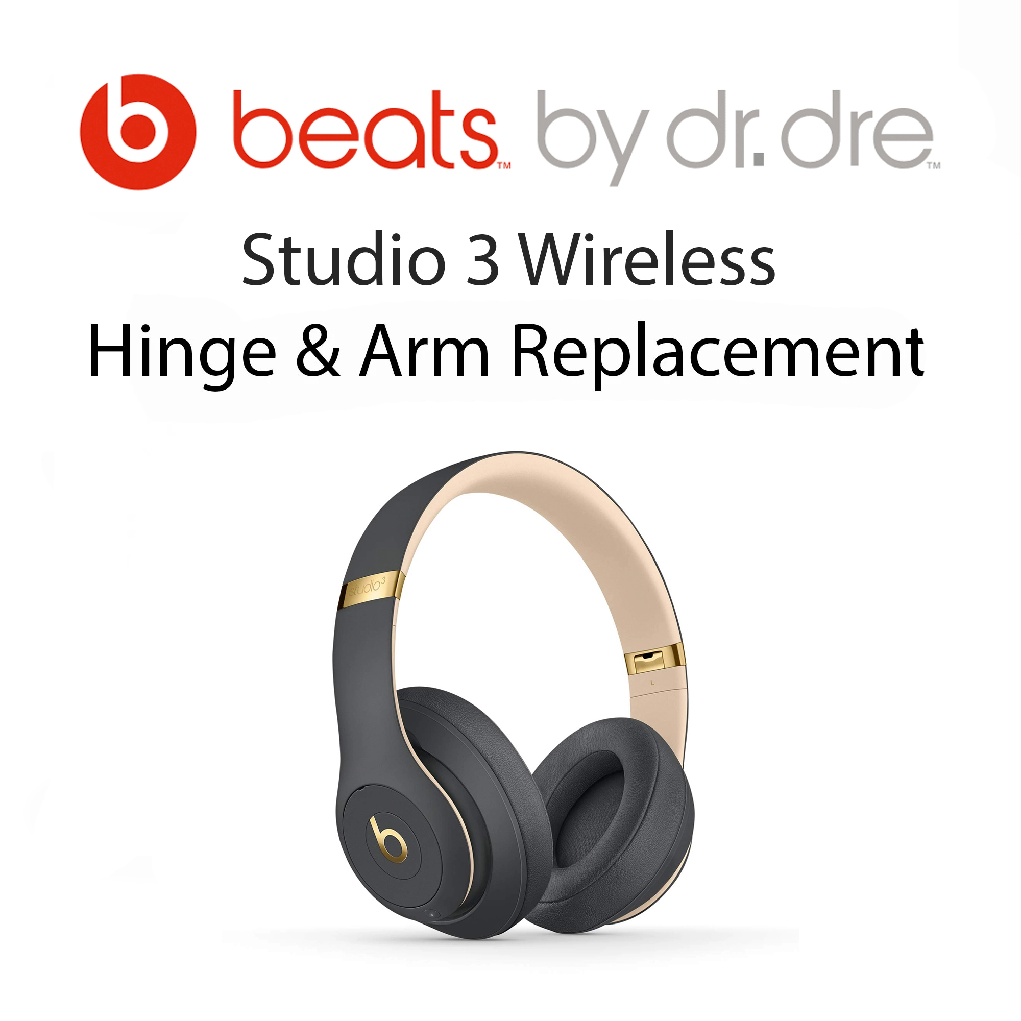 Beats Studio 3 Hinge & Arm Replacement for snapped headphones